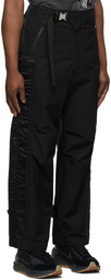 Sacai Black Cotton Canvas & Nylon Twill Cargo Pants