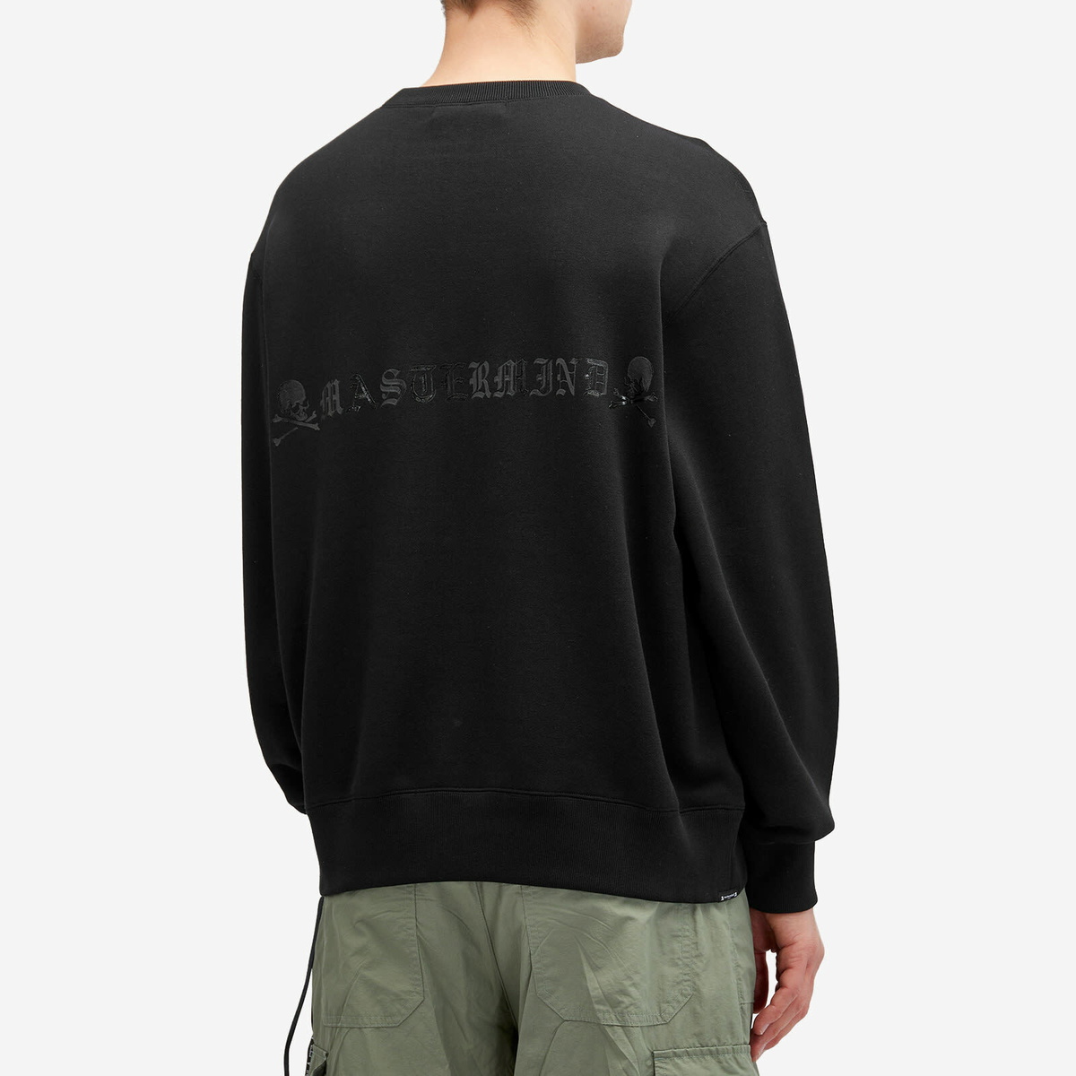 MASTERMIND WORLD Men's Loopwheel Logo Crew Sweatshirt in Black