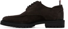 Thom Browne Brown Calf Suede Commando Sole Derbys