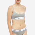 Sporty & Rich Women's Serif Logo Thong in Heather Grey