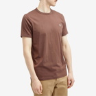 Fred Perry Men's Ringer T-Shirt in Brick/Warm Grey