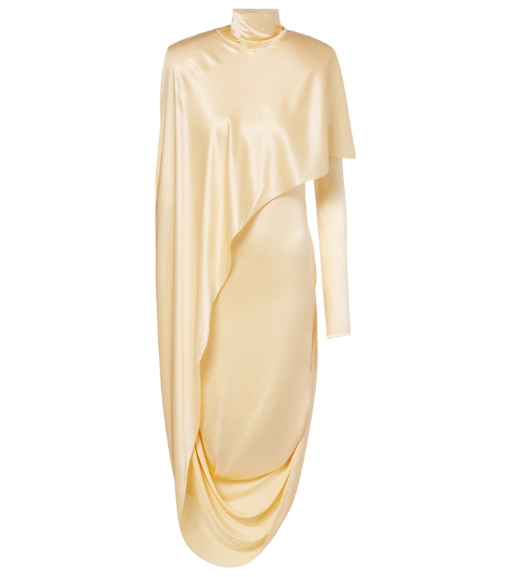 Photo: Mugler Draped silk-blend midi dress