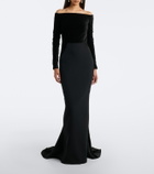 Safiyaa Pazienza crêpe and velvet gown