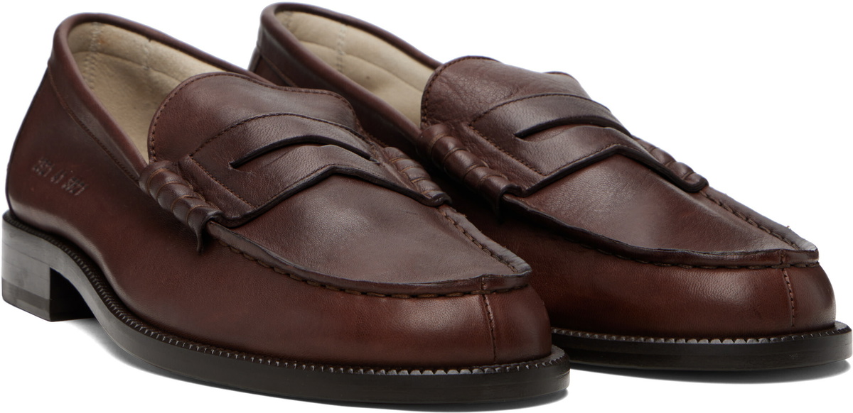 Common Projects Brown Leather Loafers