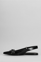 Courrèges Ballet Flats In Black Leather