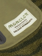 Moncler Genius - Salehe Bembury Shell-Trimmed Zebra-Print Fleece Jacket - Green