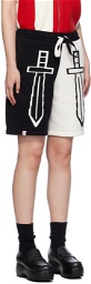 Charles Jeffrey LOVERBOY Black & White Heraldry Shorts