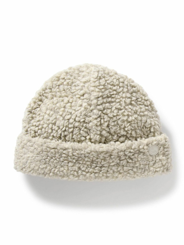 Photo: Folk - Logo-Appliquéd Fleece Beanie