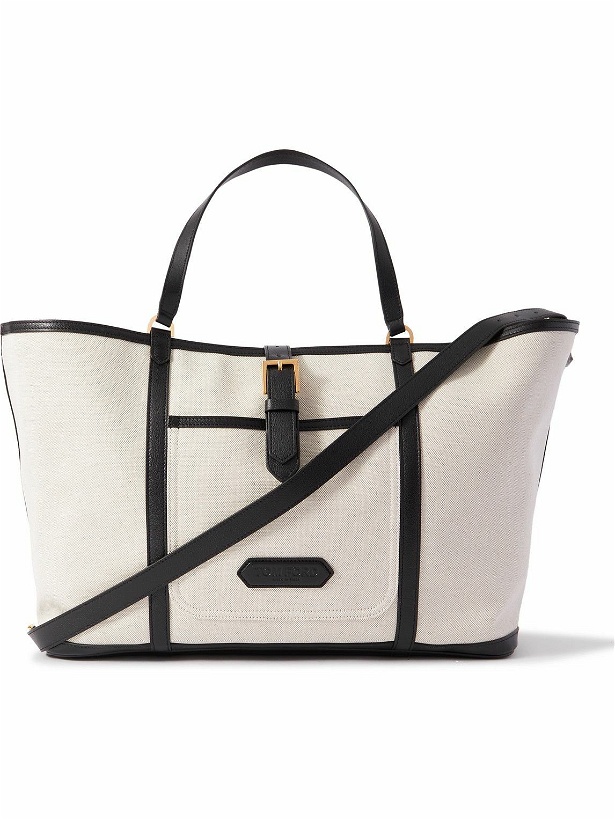 Photo: TOM FORD - Leather-Trimmed Canvas Tote Bag