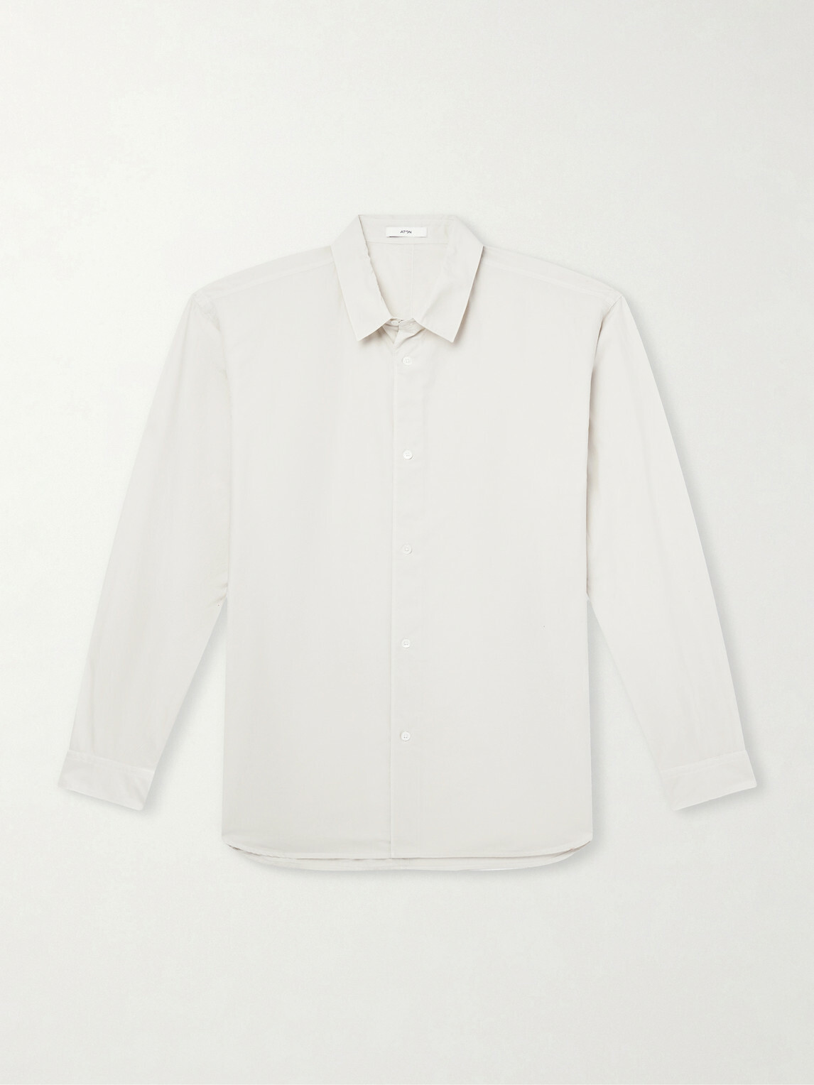 ATON - Oversized Cotton-Poplin Shirt - Neutrals