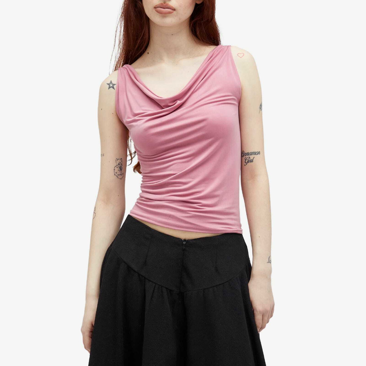 新品　Peachy den オフショル　タンクトップ　The Kylie Top The Kylie Top, Graphite – Peachy Den