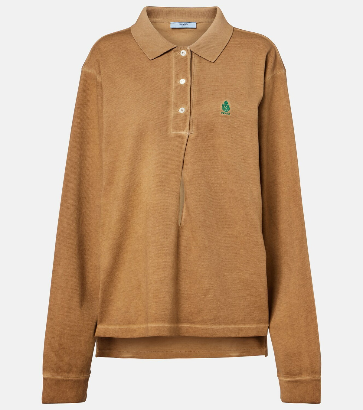 Prada Oversized cotton piqué polo shirt