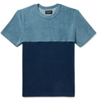 Howlin' - Colour-Block Cotton-Blend Terry T-Shirt - Petrol