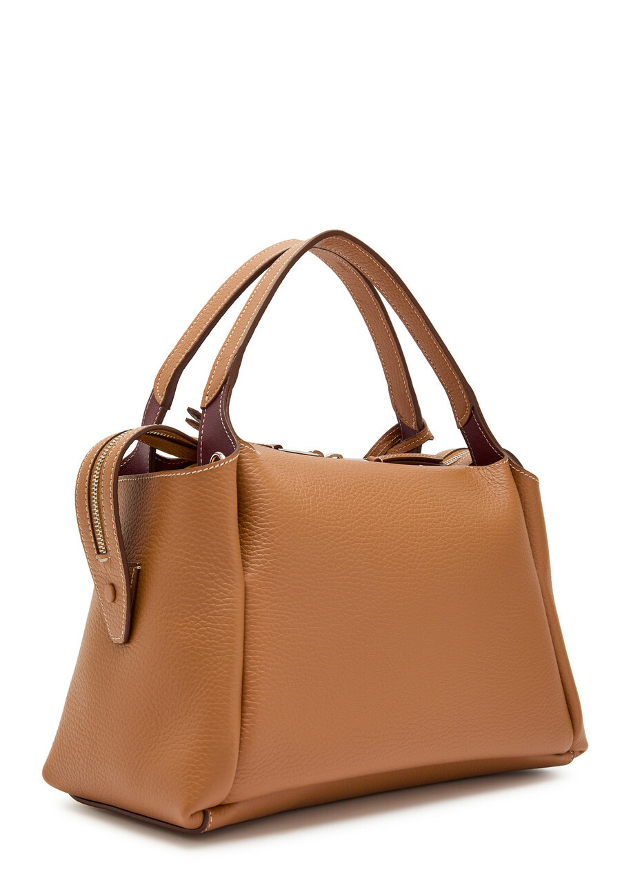 Tods Grained Leather top Handle bag - Beige - One Size