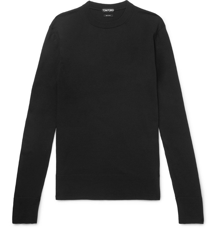Photo: TOM FORD - Slim-Fit Wool Sweater - Men - Black