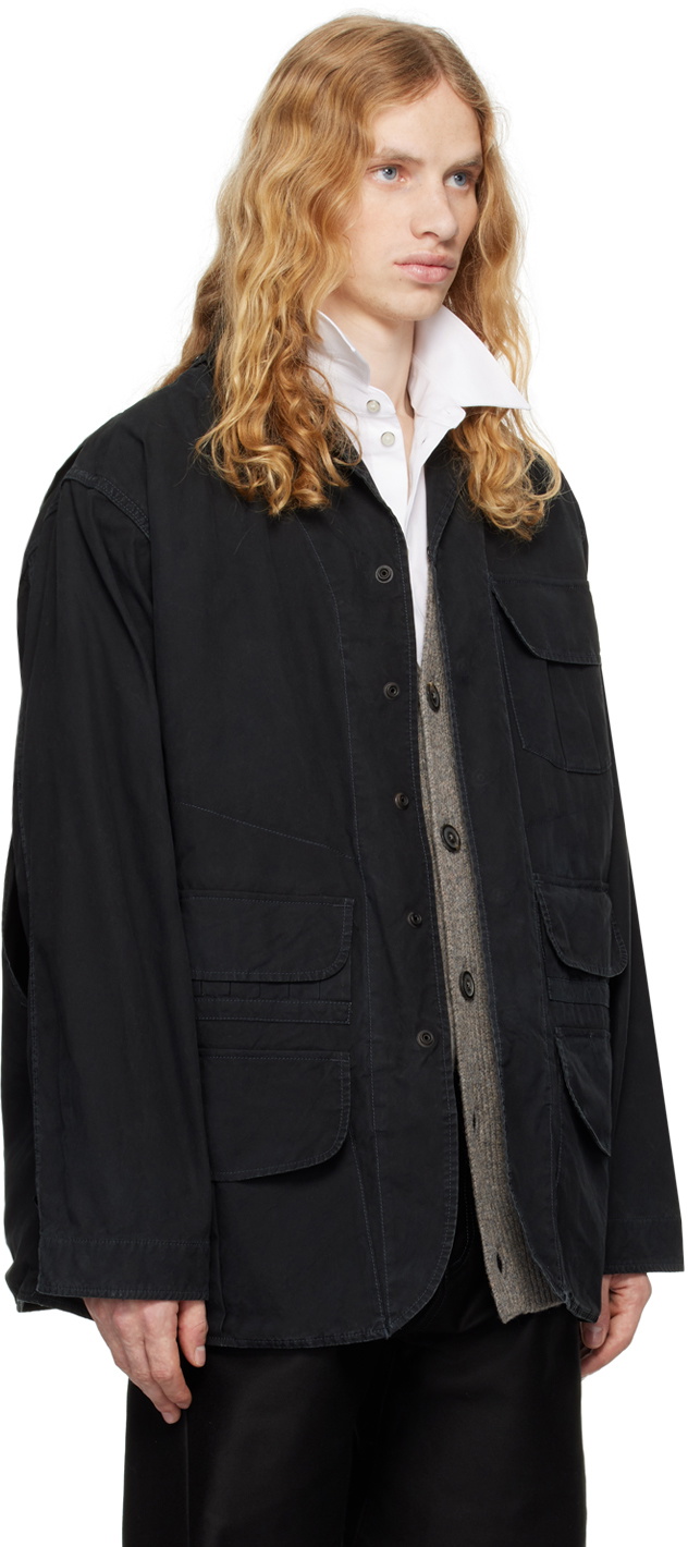 Maison Margiela Black Wax Cotton Jacket Maison Margiela
