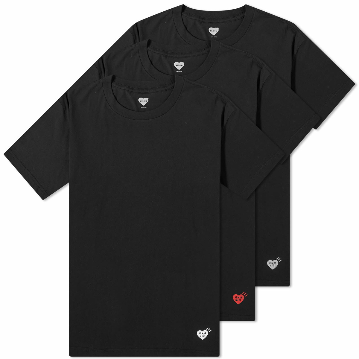 Human Made Men's T-Shirt Set - 3 Pack in Black Human Made Human Made Men's T-Shirt Set - 3 Pack in Black Human Made