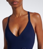 Karla Colletto Rosetta floral-appliqué swimsuit