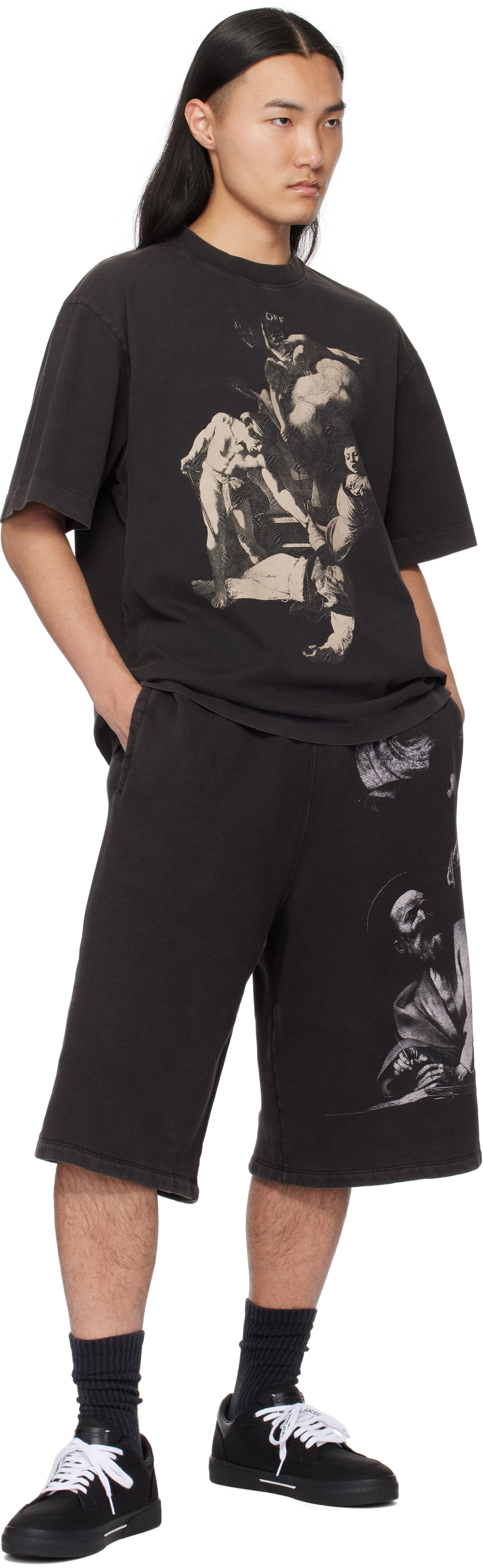 【関税込み】Off-White ブラック Martyrdom Skate Tシャツ Off-White Black Martyrdom Skate T-shirt Off-White