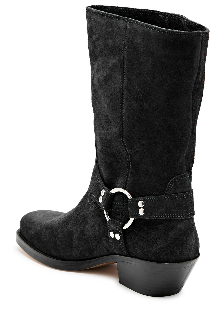 【関税込み】ISABEL MARANT ANTYA' ANKLE BOOTS Isabel Marant Antya 50 Suede Ankle Boots Black Isabel Marant