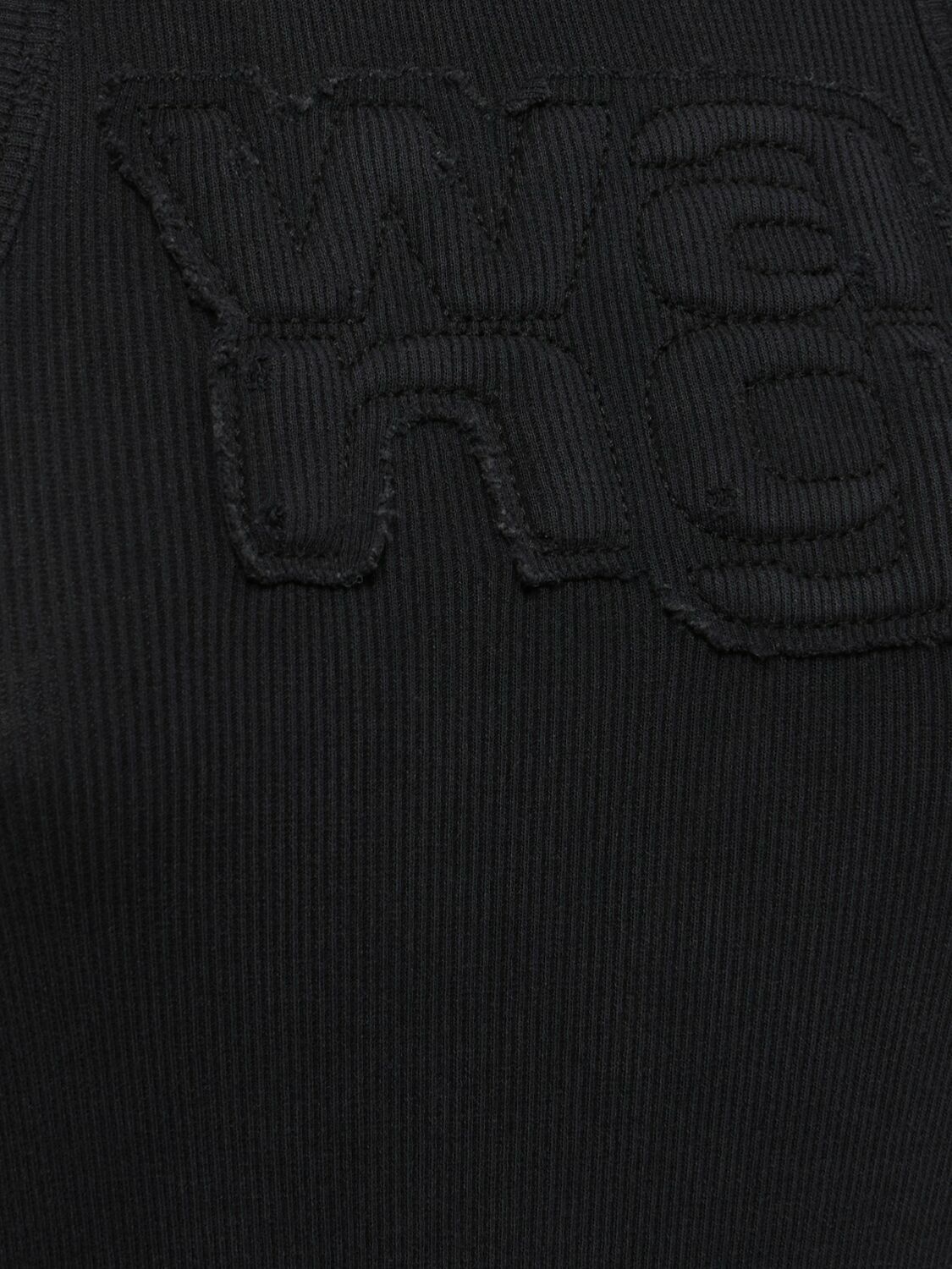 ALEXANDER WANG Ribbed Cotton Jersey Mini Dress