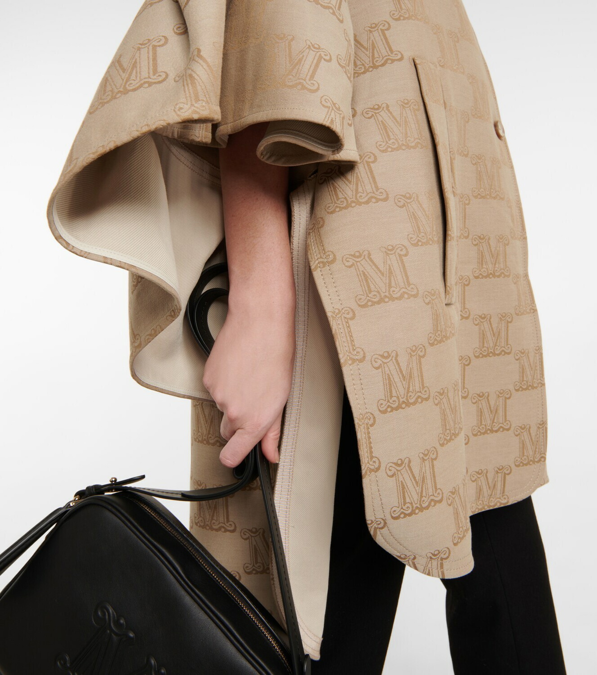 Max Mara Women Chalk Jacquard Cape main image 0