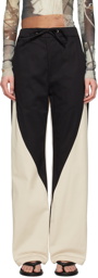 Serapis SSENSE Exclusive Black & Off-White Trousers