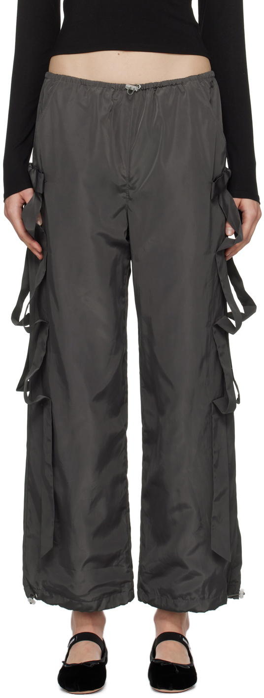 Sandy Liang Gray Camille Trousers Sandy Liang