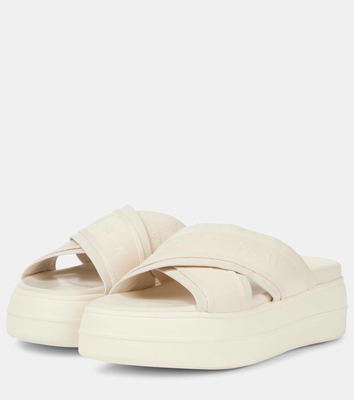 Hogan Skyscraper leather-trimmed platform sandals
