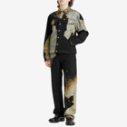 Alexander McQueen Men's Acid Treatment Denim Jacket in Black/Ivory