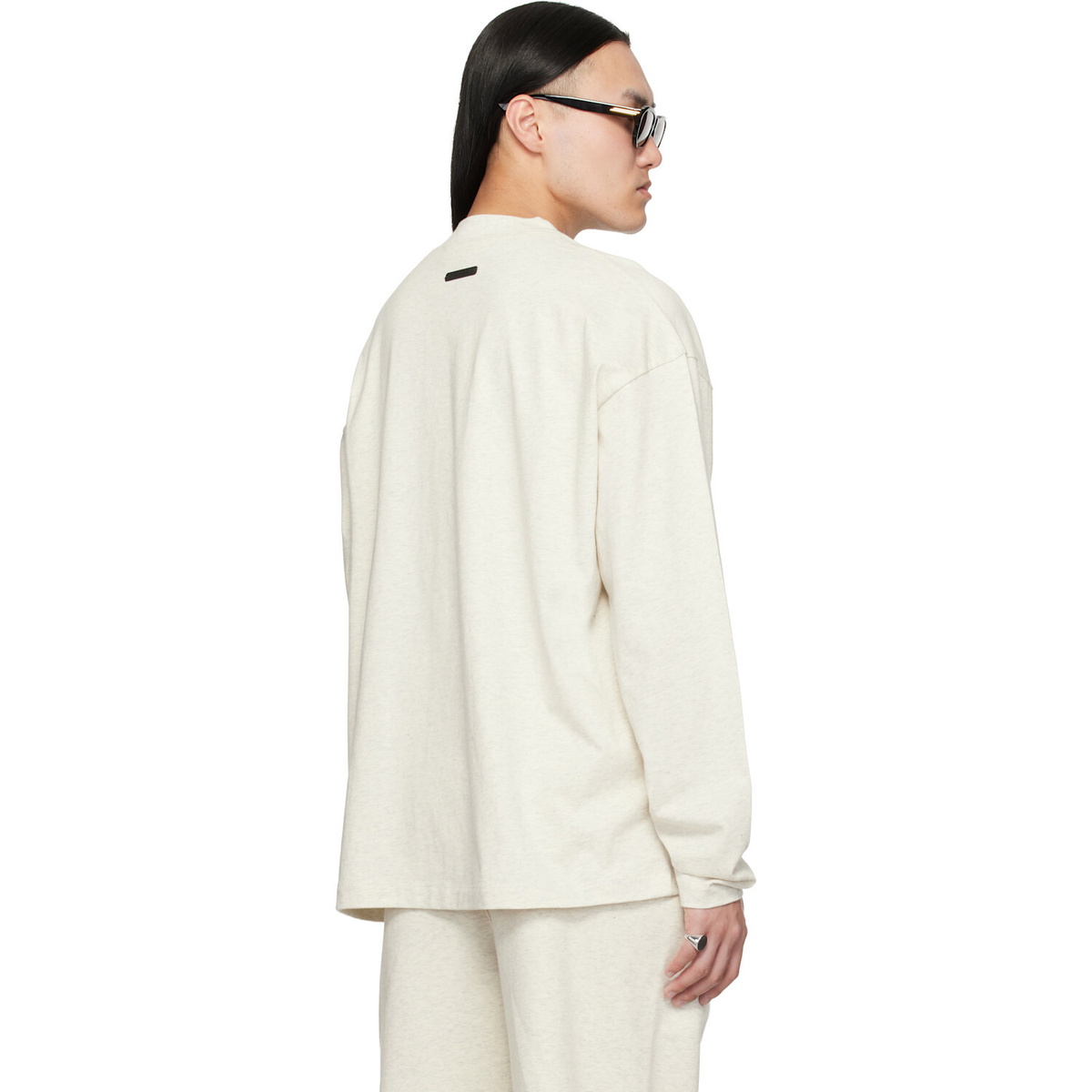 Fear of God ESSENTIALS Off-White Classic Fit Long Sleeve T-shirt