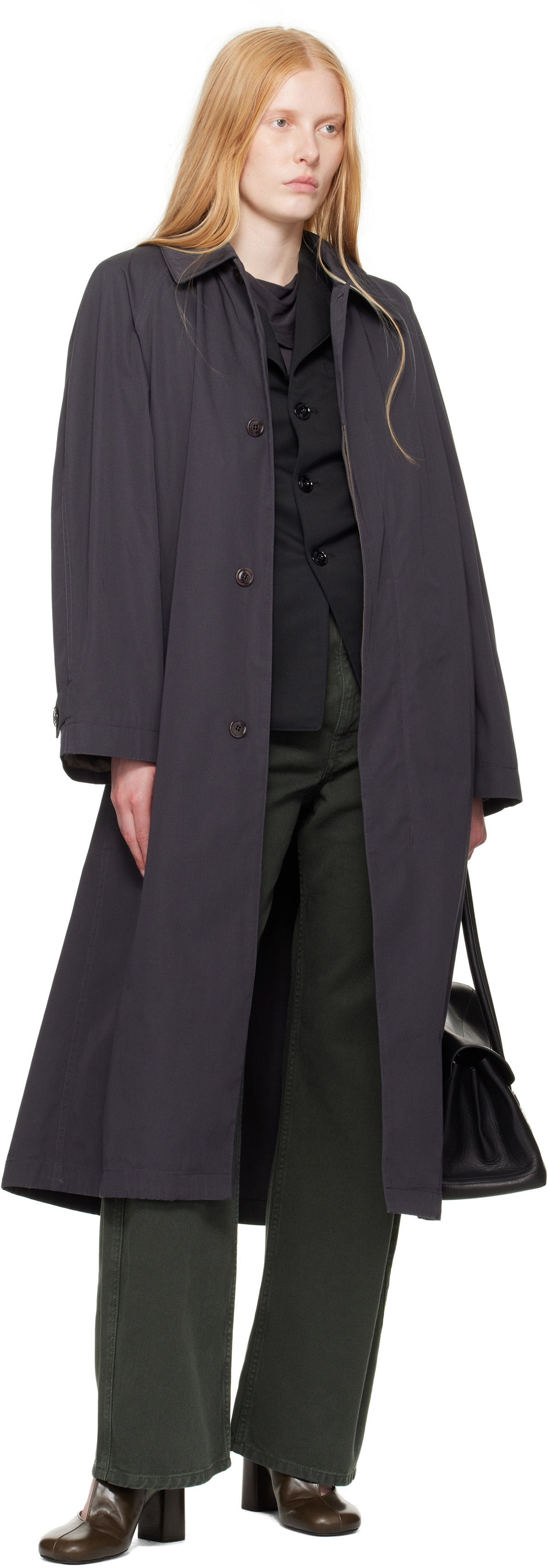 LEMAIRE Black Single-Breasted Fitted Tailored Blazer