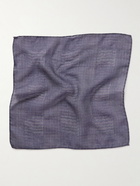 Anderson & Sheppard - Prince of Wales Checked Wool and Silk-Blend Pocket Square