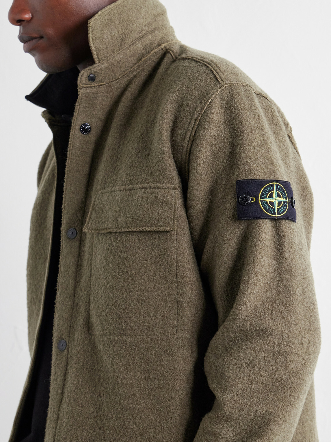 Stone Island - Micro Bouclé Overshirt - Green