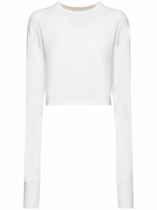 Photo: LES TIEN - Crop Cotton Long Sleeve T-shirt