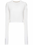LES TIEN - Crop Cotton Long Sleeve T-shirt