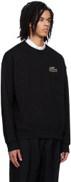 Lacoste Black Crocodile Badge Sweatshirt