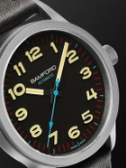 BAMFORD WATCH DEPARTMENT - B80 Modern Automatic 39mm Titanium and Faux Leather Watch, Ref. No. B80 - BLK - YLW - Men