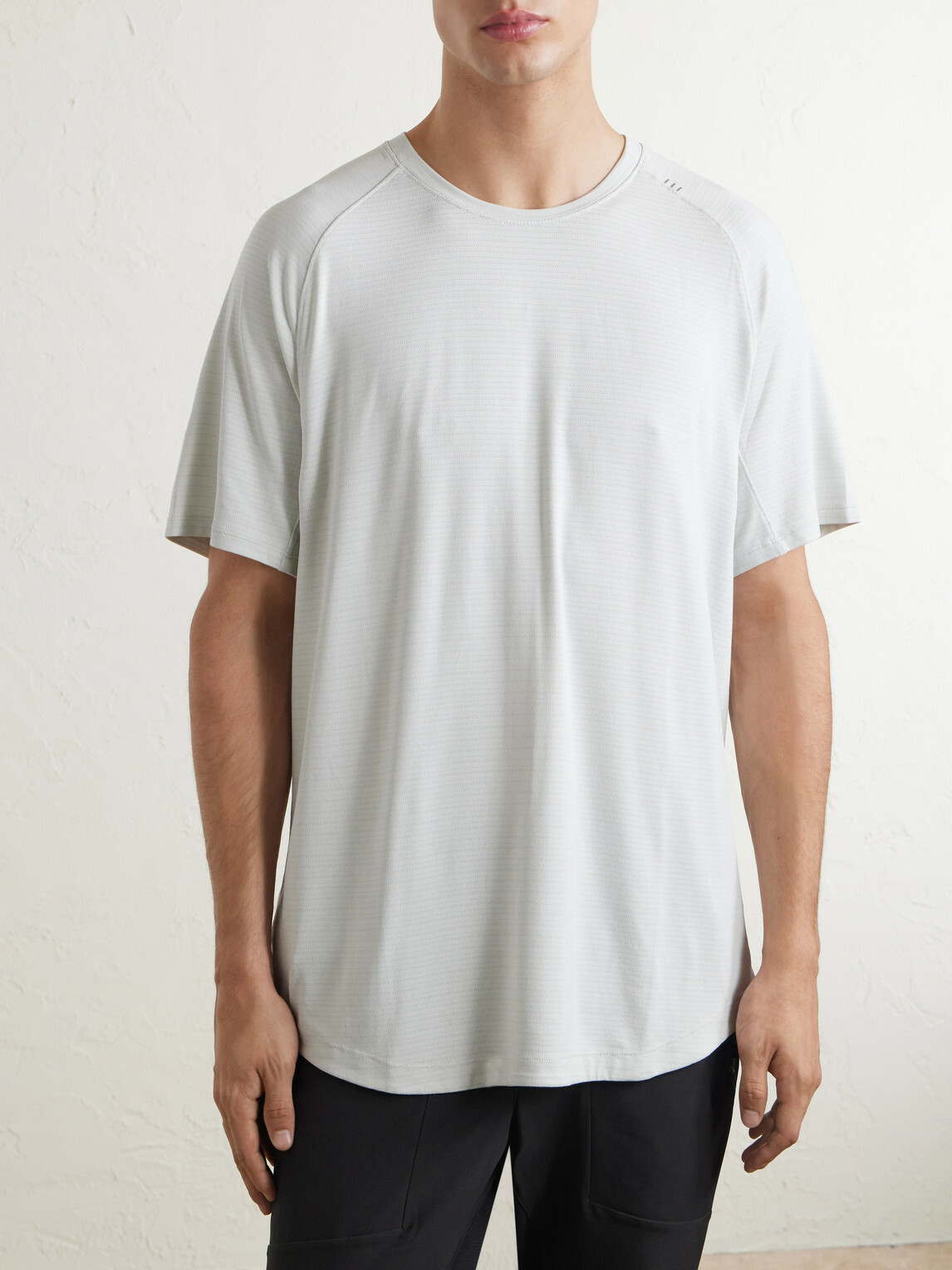 Lululemon - License to Train Striped Stretch Recycled-Jersey T-Shirt - Gray