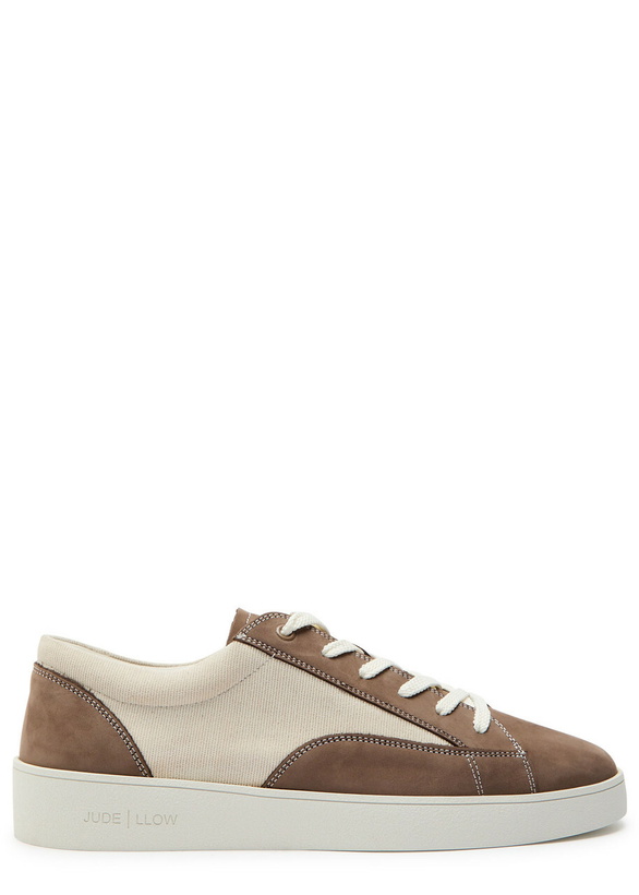 Photo: Jude Llow Nico Panelled Grained Leather Sneakers Brown