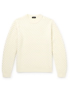 Theory - Milton Waffle-Knit Wool-Blend Sweater - Neutrals