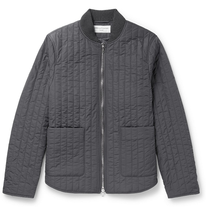 Photo: OFFICINE GÉNÉRALE - Bastian Quilted Shell Bomber Jacket - Gray