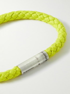 Le Gramme - Orlebar Brown 7g Braided Cord and Sterling Silver Bracelet - Yellow
