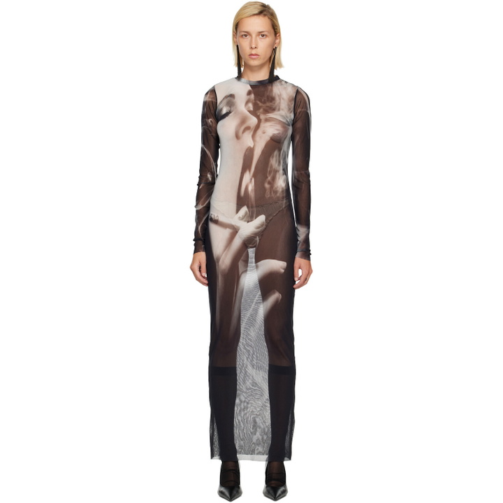 Photo: Jean Paul Gaultier Black & Gray 'The Smoking Women' Maxi Dress