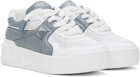 Valentino Garavani White & Gray One Stud XL Low-Top Sneakers