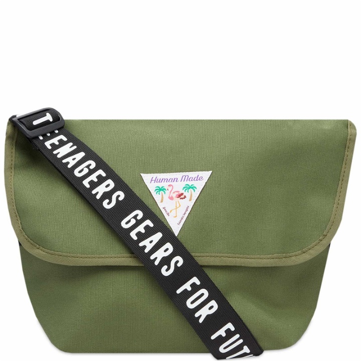 Photo: Human Made Men's Small Messenger Bag in Olive Drab