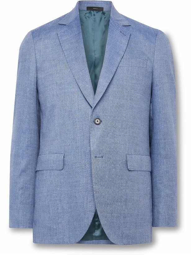 Photo: Paul Smith - Slim-Fit Unstructured Linen and Wool-Blend Drill Blazer - Blue