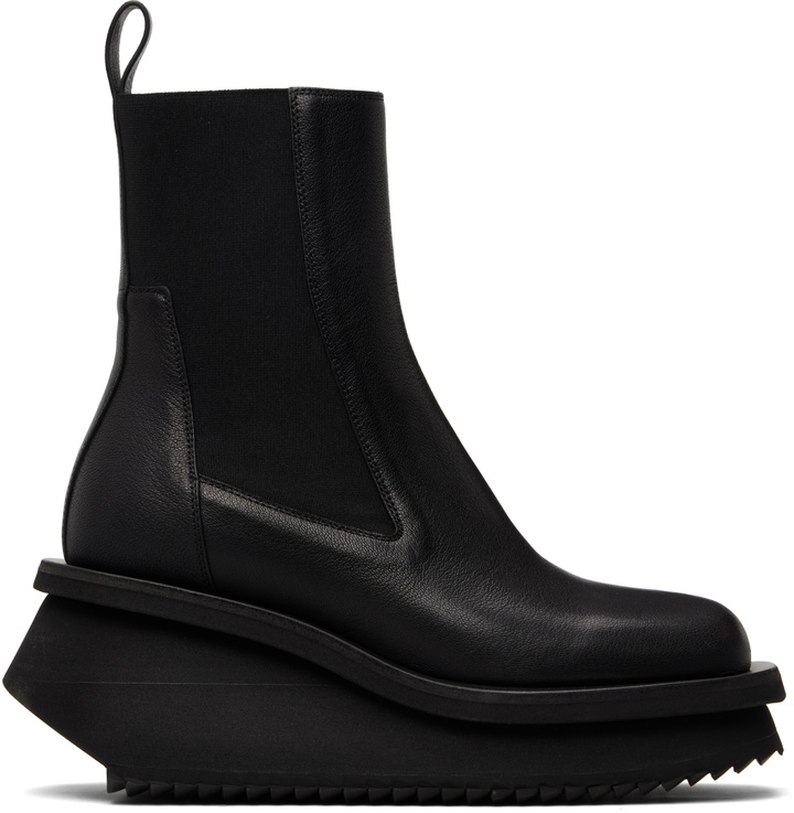 Photo: Rick Owens Black Temple Low Factory Beatle Chelsea Boots