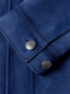 Ralph Lauren Purple label - Clifton Suede Trucker Jacket - Blue