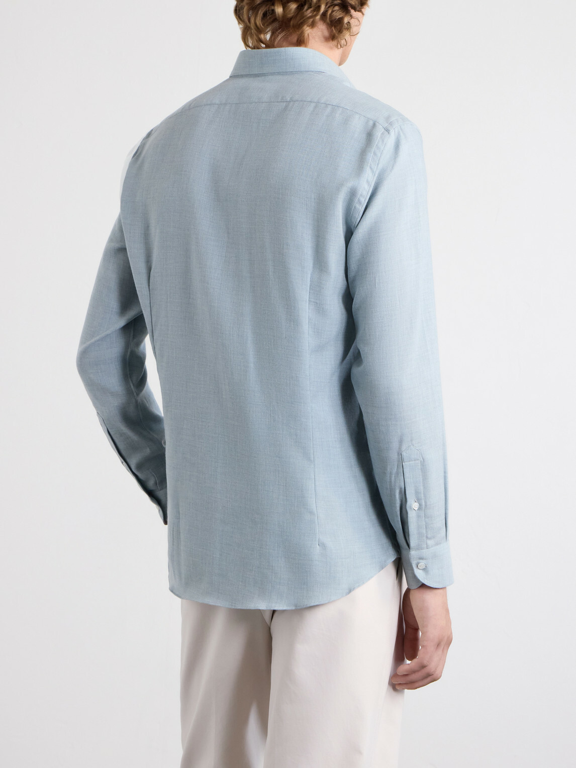 Caruso - Cotton and Cashmere-Blend Shirt - Blue